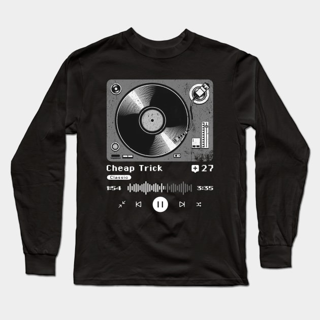 Cheap Trick ~ Vintage Turntable Music Long Sleeve T-Shirt by SecondLife.Art